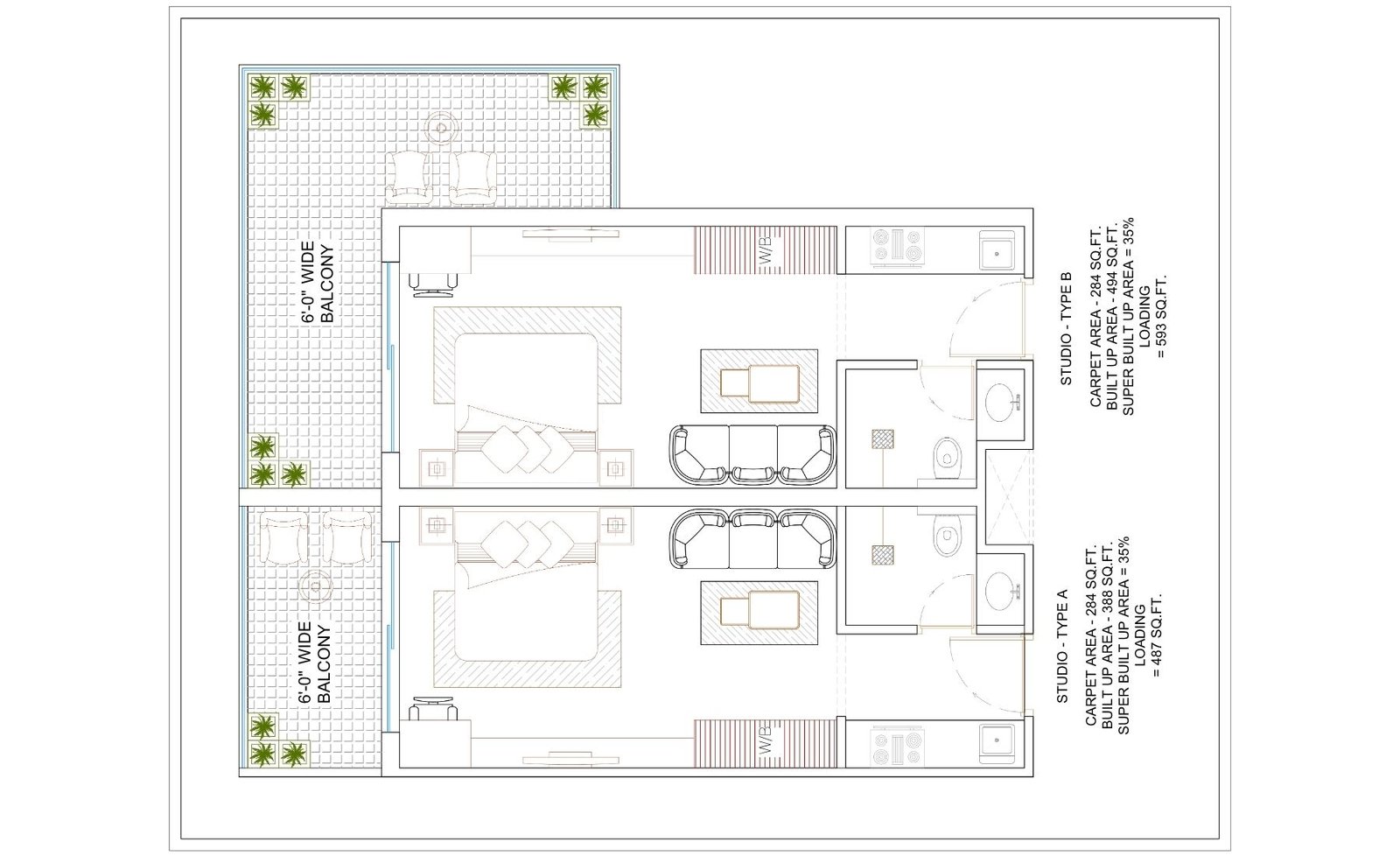 Dewan Residency studio floor plan